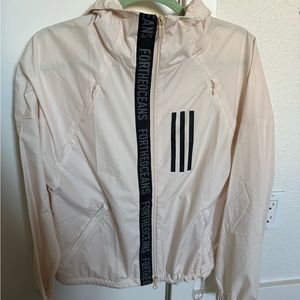 Cream adidas Parley windbreaker never worn